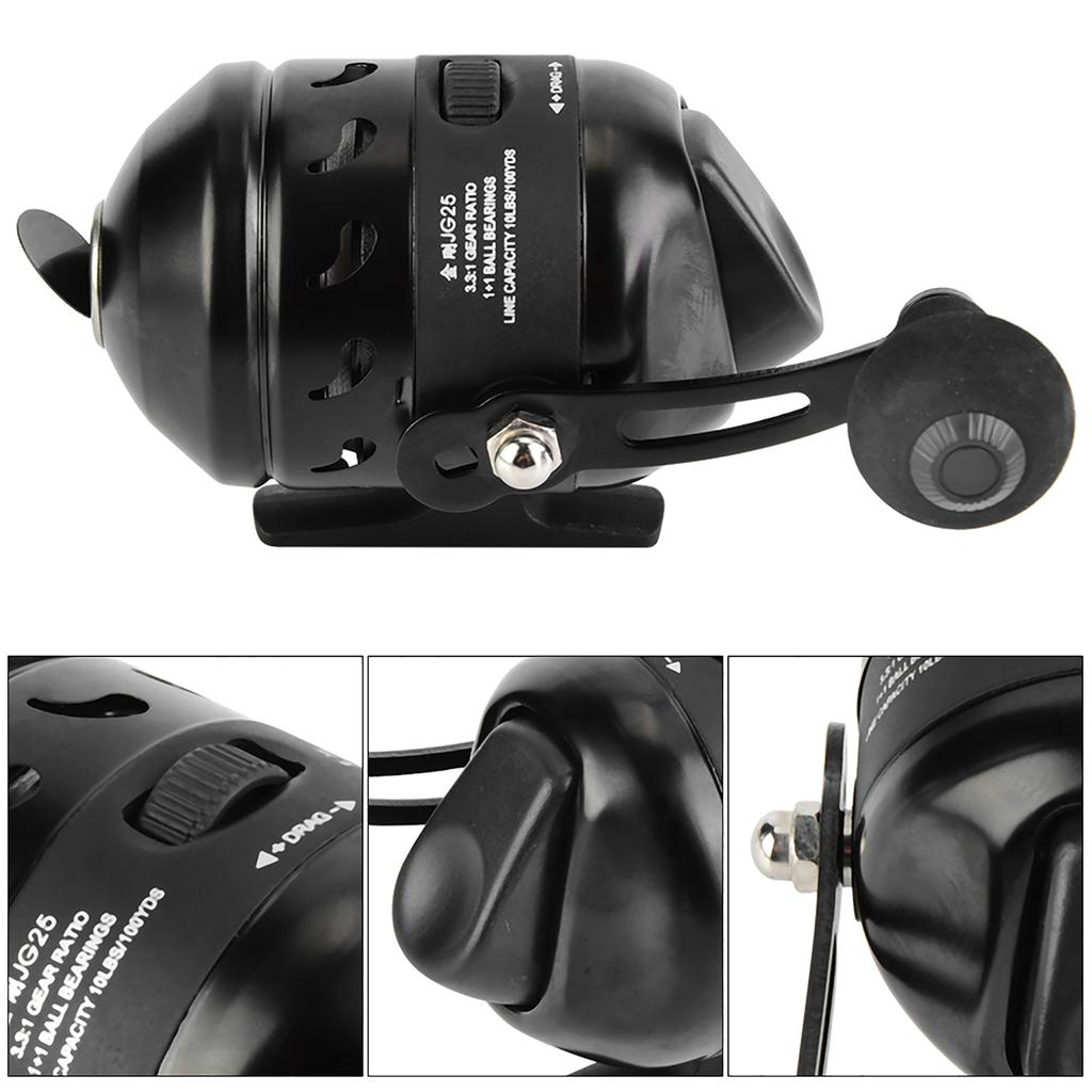 Black Casting Spinning Reel Inner Line Shooting Fish Wheel Closed Fishing Reel
