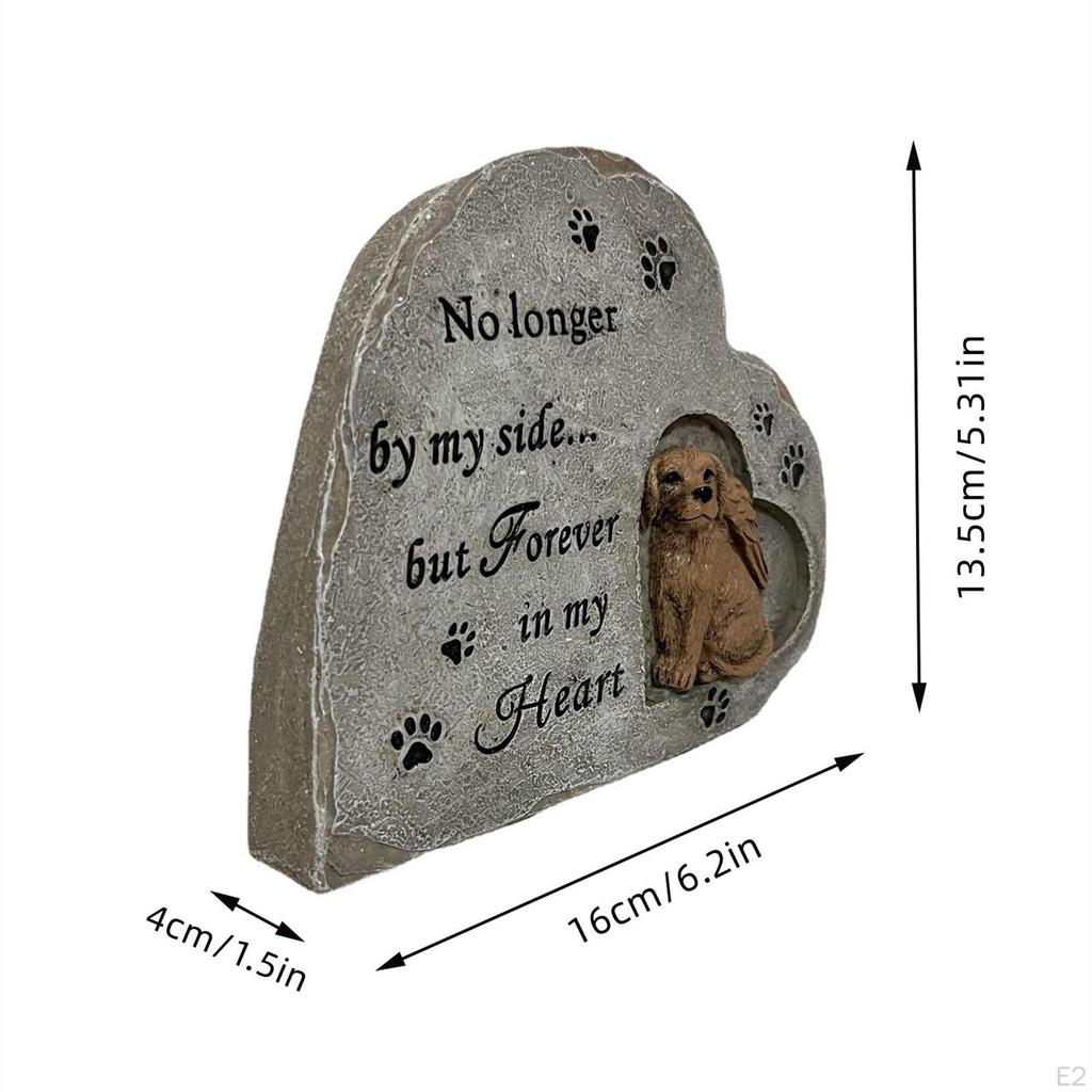 Pet Dog Memorial Stones Grave Decorations Weatherproof Gravestone Loss of Gift Tombstone