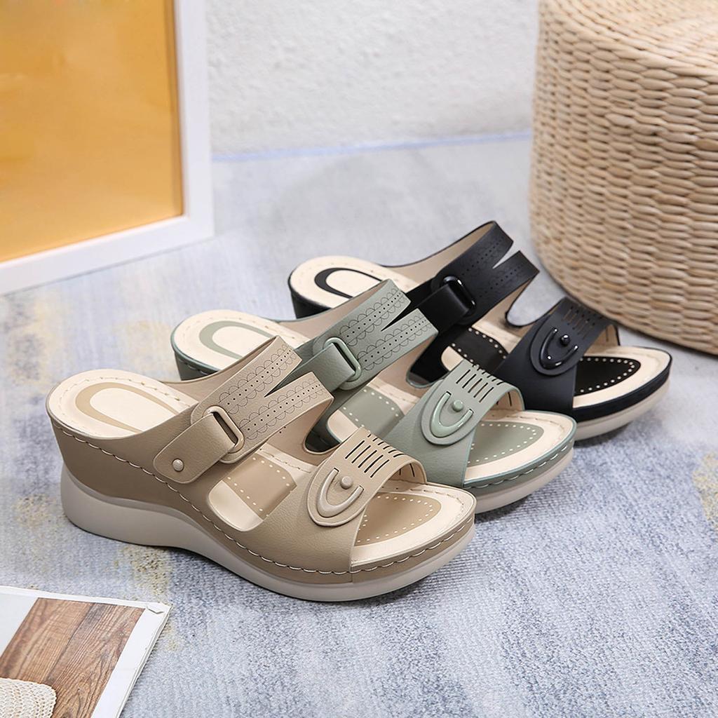 Party Sandals Women'S Summer Fashion Casual Wedges Open Toe Floor Empty Dress Sandal On The Beach To Wear Shoes Chalas Mujer