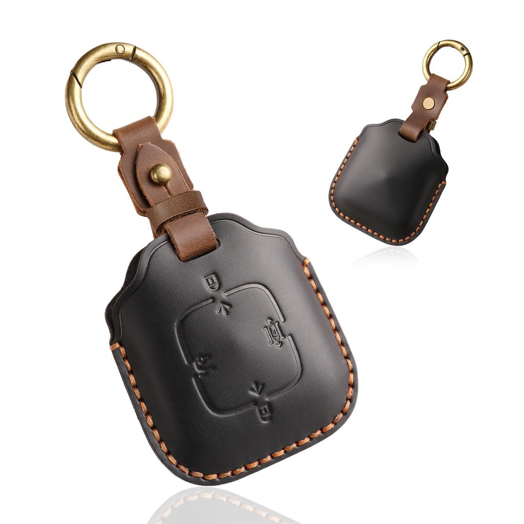 Leather Car Key Case Cover for Zeekr 001 X 7X 007 007GT 009 Car Remote Key Fob Shell Holder Keychain Accessories