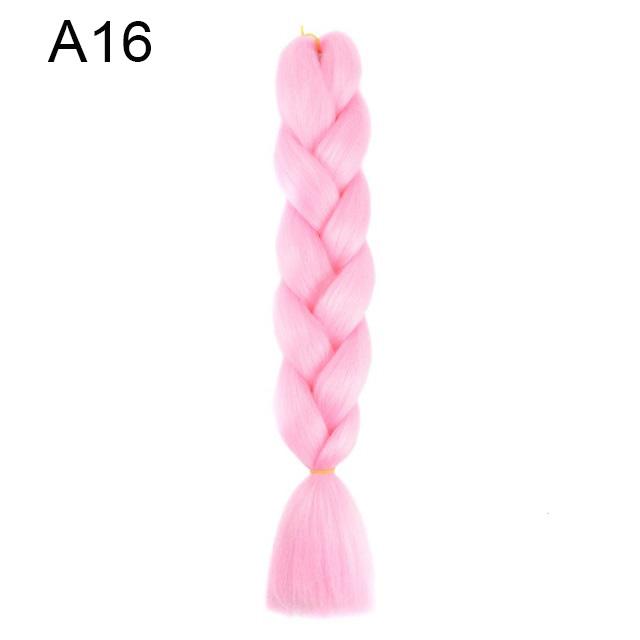 

24 Inch Pre-Stretched Ombre Synthetic Braiding Hair Jumbo Box Braids Colorful Crochet Hair Extensions for Women (as the picture,24inches&1Pcs/Lot)