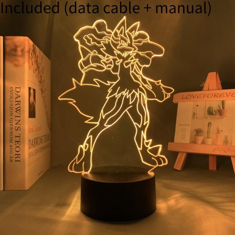 3d Characters Usb Night Light Touch Change Color Seven Colors Lamp Table