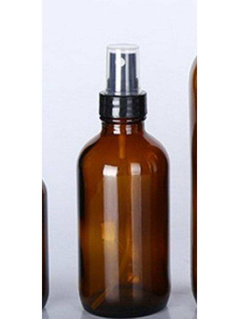 Large Brown Glass Spray Bottle - Hand Sanitizer & Cosmetic Dispenser with Pump