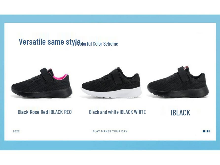 Atmungsaktive rutschfeste Jungen-Laufschuhe mit doppeltem Mesh-Obermaterial - Leichte Sportsneaker für mittlere und große Kinder