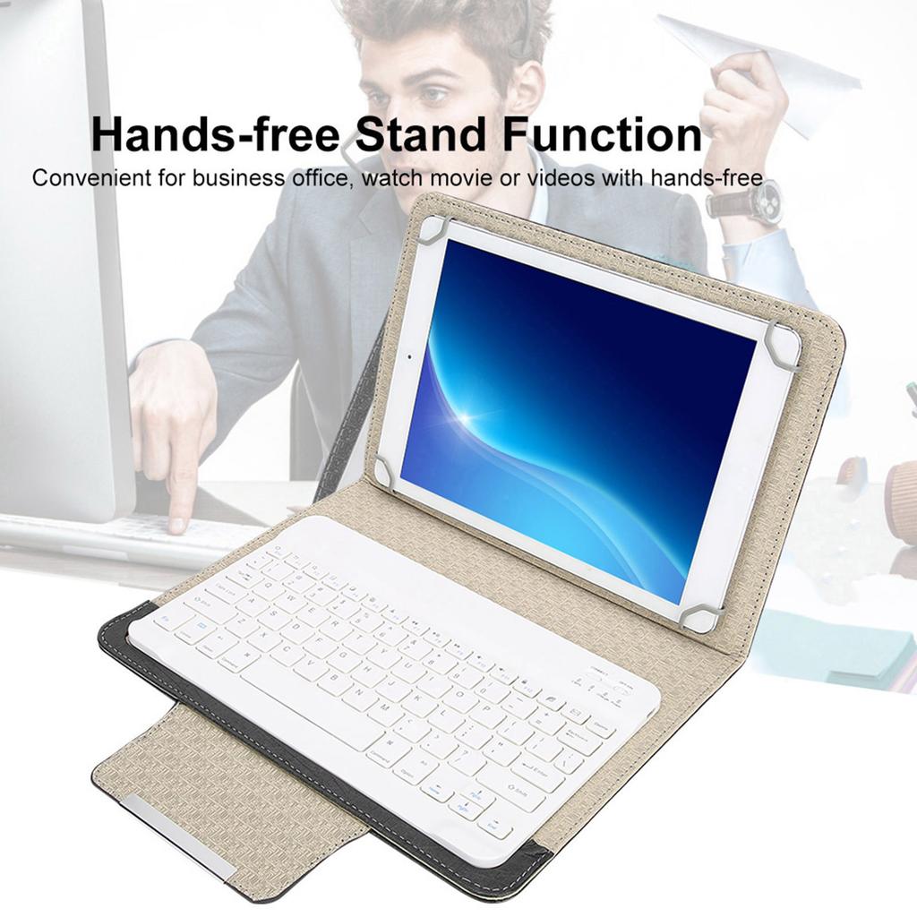 10'' Tablet Laptop Universal PU Protective Case Cover Bluetooth Keyboard for Android IOsWIN