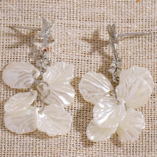 1 Paio Orecchini Pendenti da Donna Stile Francese Decorazione Stella Marina Conchiglia Petalo Charms Orecchini a Bottone Orecchini per Vacanze Estive Gioielli Regalo