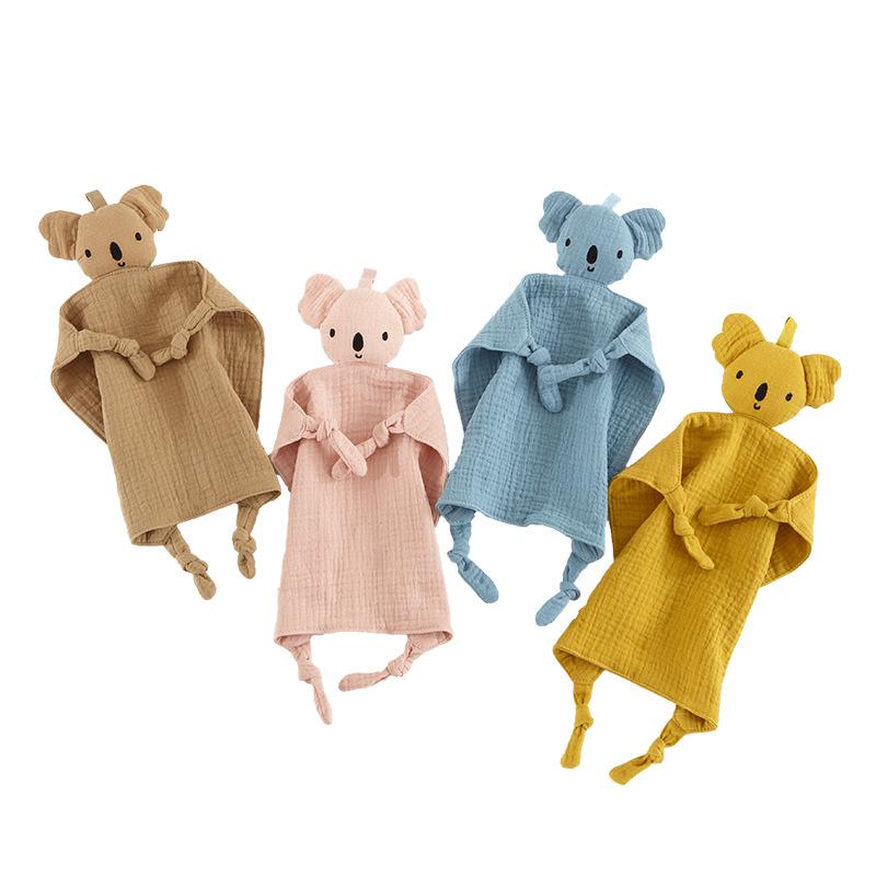 Baby Pure Cotton Comfort Blanket & Doll - Little Rabbit Crinkle Toy