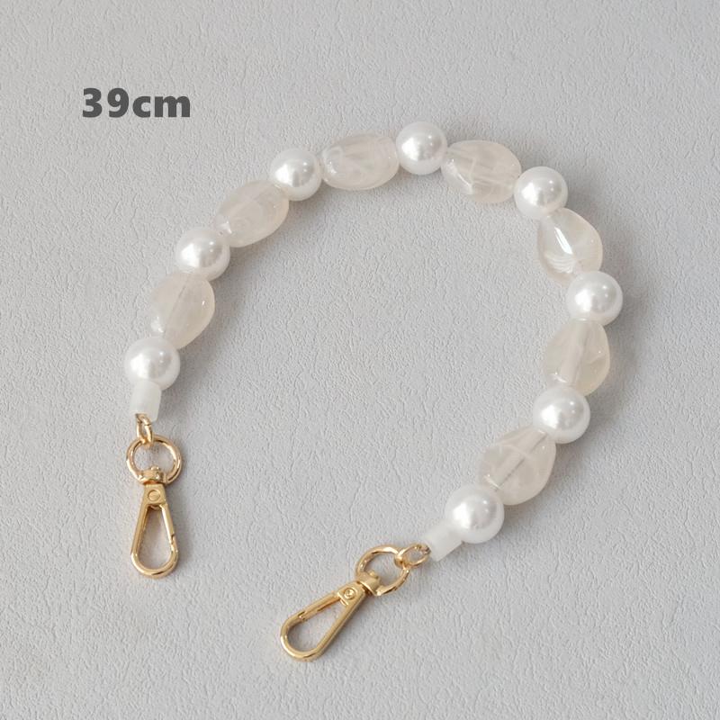 Nová módní dámská kabelka, doplněk s odnímatelnými korálky, řetízky z akrylových perel, luxusní popruh pro ženy, kabelka přes rameno, rukojeť