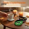 Non Slip Cup Coasters Halloween Wooden Coasters, Decorative Drink Heat Resistant Table Mats Home Holiday Decorations for Coffee Mugs, Waterproof