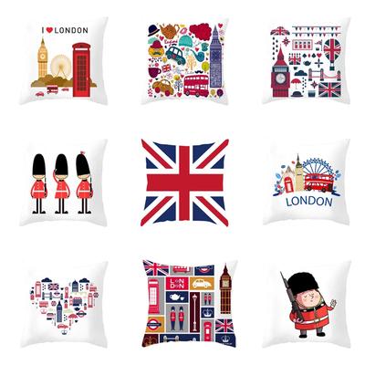 British Style Throw Pillow Cover With Short Plush Print For Living Room Sofa Decoration Cushion Cover Pillow Covers Decorative
