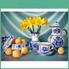 Diy Diamond 5d Painting Full White Porcelain Vase Embroidery Cross Stitch Home Decor Handmade Gift