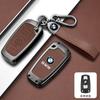 BBKT7 Zinc Alloy Leather Car Smart Key Case Cover for BMW 1 3 5 7 Series X1 X3 X4 X5 F10 F15 F16 F20 F30 F18 F25 M3 M4 E34 Sticker