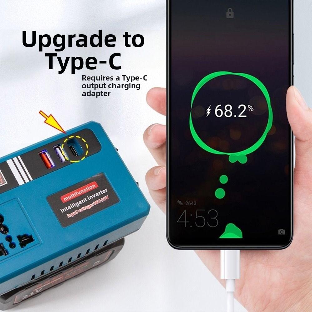 DC 21V To AC 180V-220V Battery Power Inverter for Makita 18V Battery Battery Inverter Adapter
