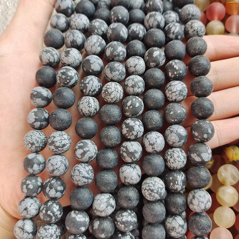 6/8/10mm Matte Stone Beads Natural Stone Beads Round Loose Spacer Beads For Jewelry Making DIY Bracelet Necklace Accessories