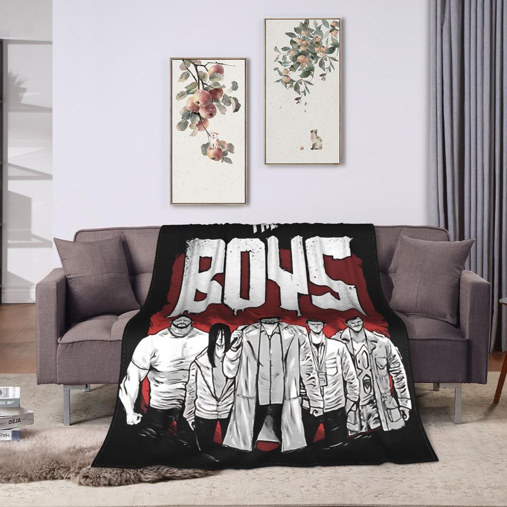 The Boys Tv Show The Seven Homelander Blanket Super Soft Plush Throw Blanket For Child Bedroom Flannel Bedspread Bed Cover