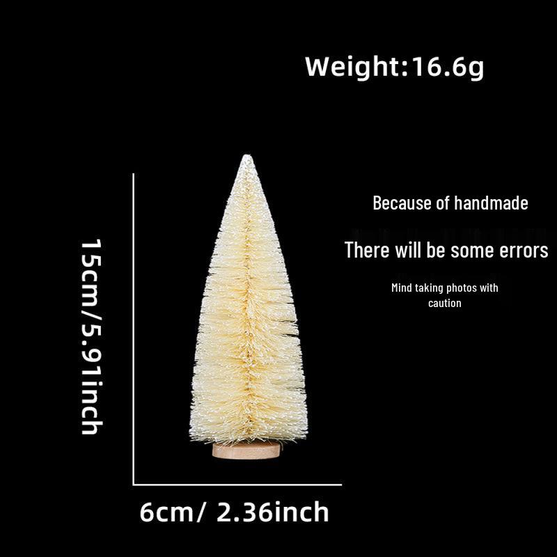 Schnee-beflockter Mini-Sisal-Weihnachtsbaum: Künstliche Weiße Zeder in verschiedenen Größen zur Dekoration von Mikrolandschaften