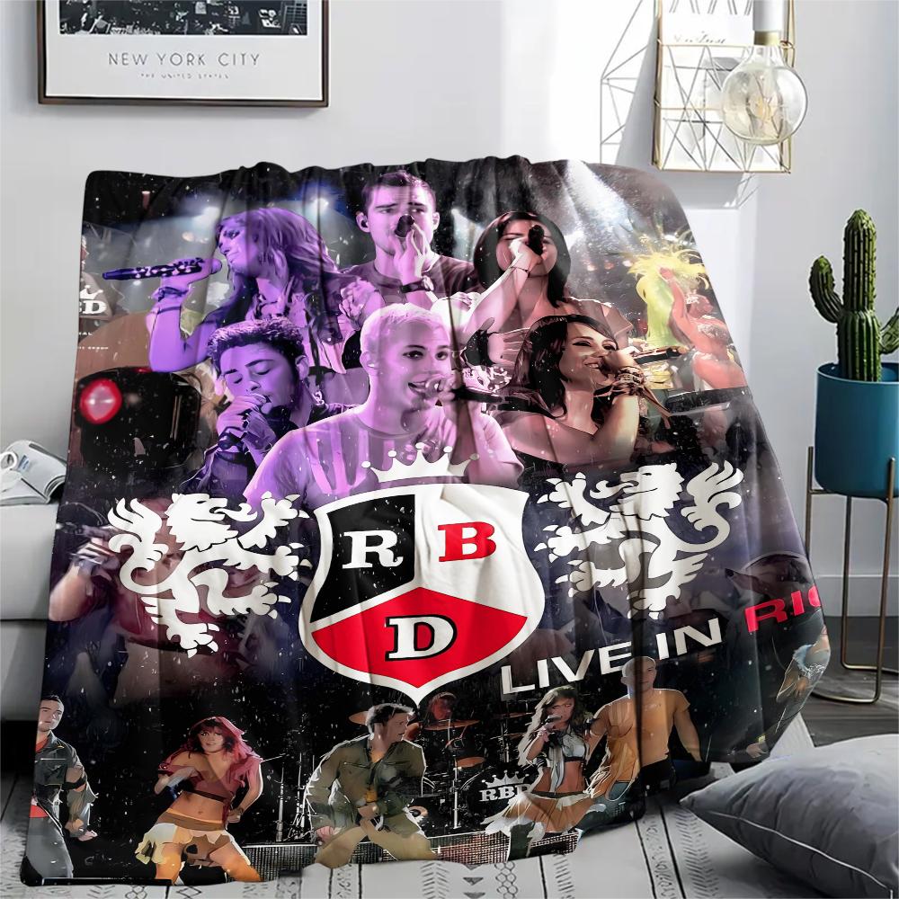1 Stück RBD Banddruck Flanelldecke, Hohe Qualität, Bequem für alle Jahreszeiten, Heimdekoration, Wärme und Komfort, Perfekt für Geschenke