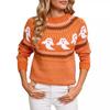 Women's European and American Retro Polka Dot Halloween Sweater - Autumn/Winter Long Sleeve Knitwear