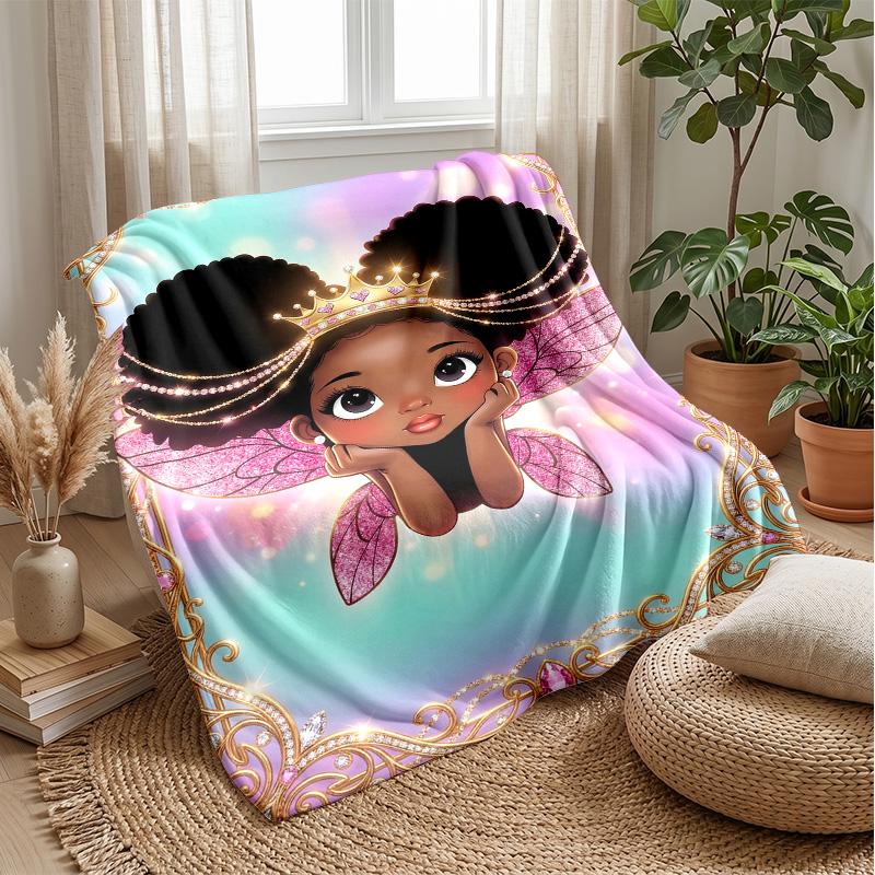 Fairy Princess Adventure Theme blanket Lightweight Warm Flannel Blanket Decorative Throw Blanket for Home Decoration