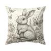 1 Pc Easter Day Cushion Cover Retro Bunny Pillow Cover Easter Rabbit Pillowcase Home Decorative Throw Pillow Case 45X45Cm