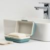 Drainable Design Soap Box With Lid Square Shape Soap Dish Portable Travel Soap Dish  for Travel Use