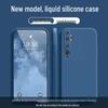 Compatible with Xiaomi CC9 Pro: Solid Color, Rubik's Cube Design, Liquid Silicone, All-Inclusive, Drop-Proof, Straight Edge Soft Case.