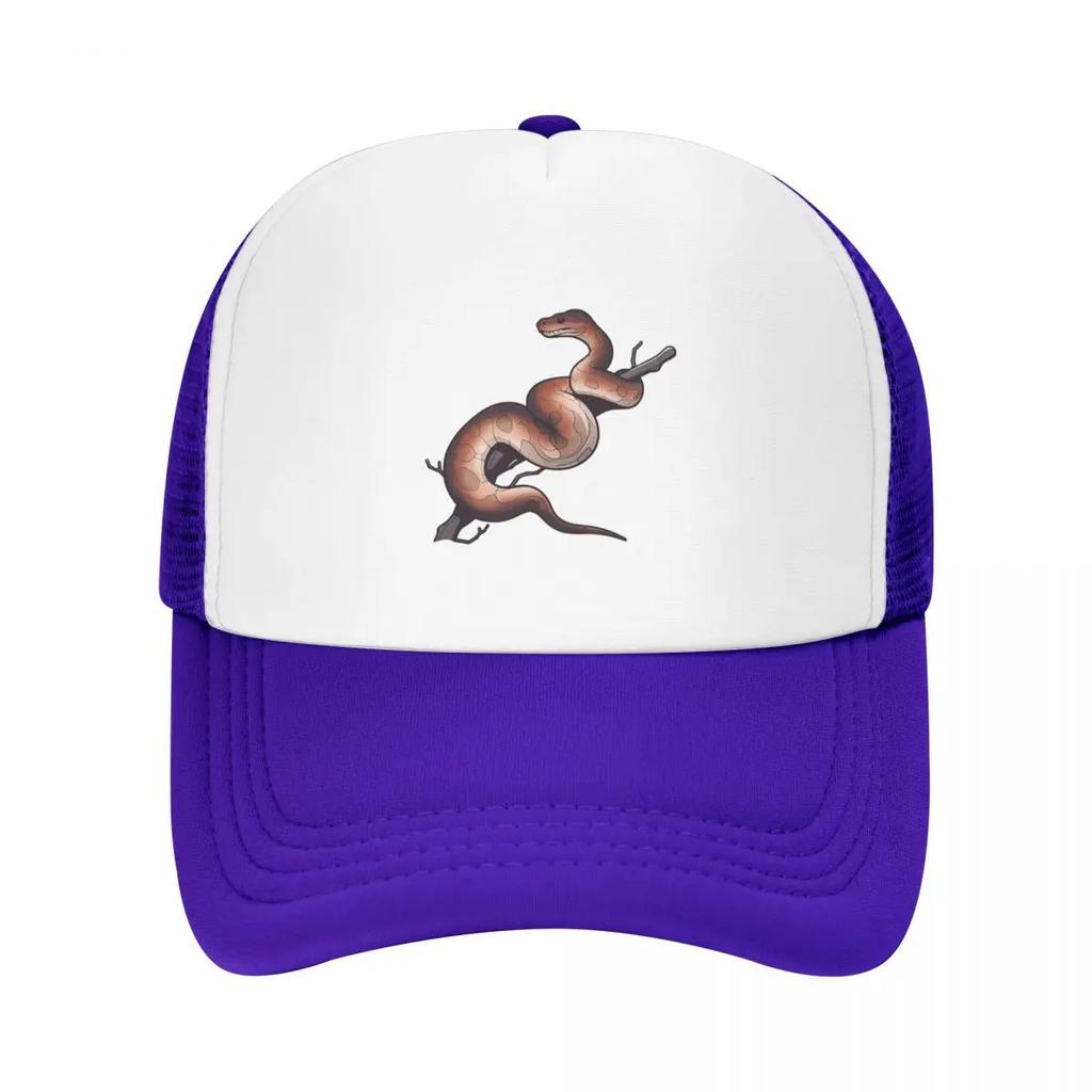 Ball Python Snake Cap Fashion Casual Mesh Baseball Caps Adjustable Hat Hip Hop Summer Unisex Baseball Hats Polychromatic
