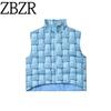 Za Autumn/Winter New Arrivals Women's Clothing Zr European and American Style Fashionable Simple Versatile Daily Sweet Printed Cotton-Padded Vest