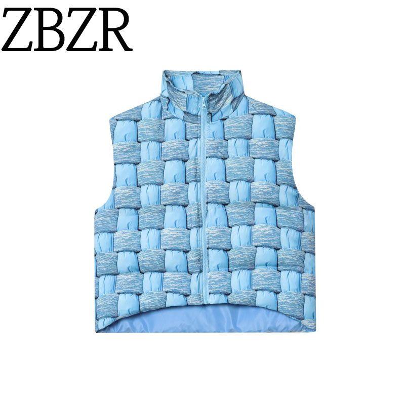 Za Autumn/Winter New Arrivals Women's Clothing Zr European and American Style Fashionable Simple Versatile Daily Sweet Printed Cotton-Padded Vest