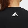 Adidas T Shirts Women's Black Crew Neck Moderate Straight Fit GP0688