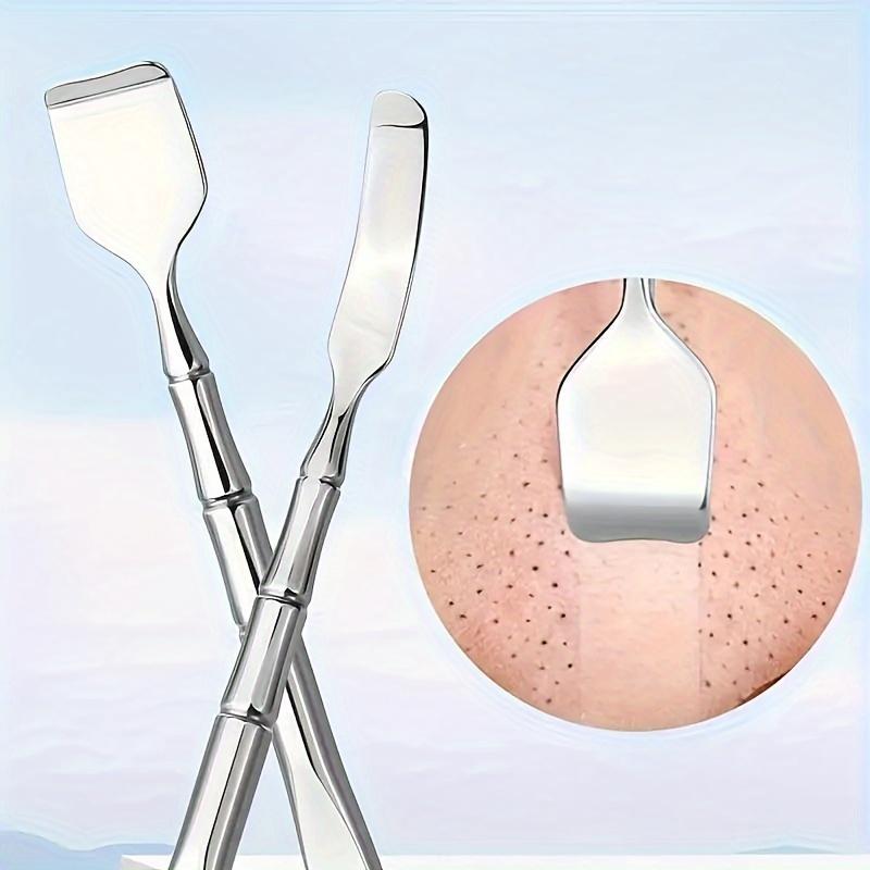 1Pcs Double-Ended Blackhead Remover: Facial Pore Cleanser, Exfoliator, and Massage Tool for Smooth Skin