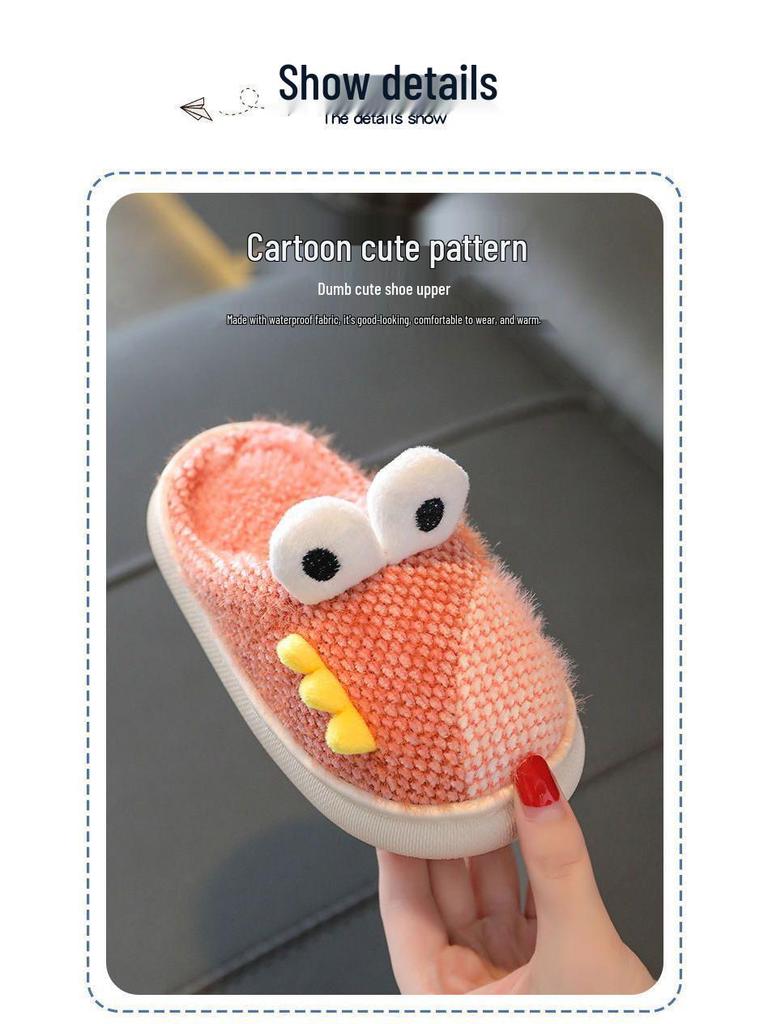 Kinder Cartoon Winterschuhe - Rutschfeste Hausschuhe für Jungen & Mädchen mit Samt, Eltern-Kind-Passform