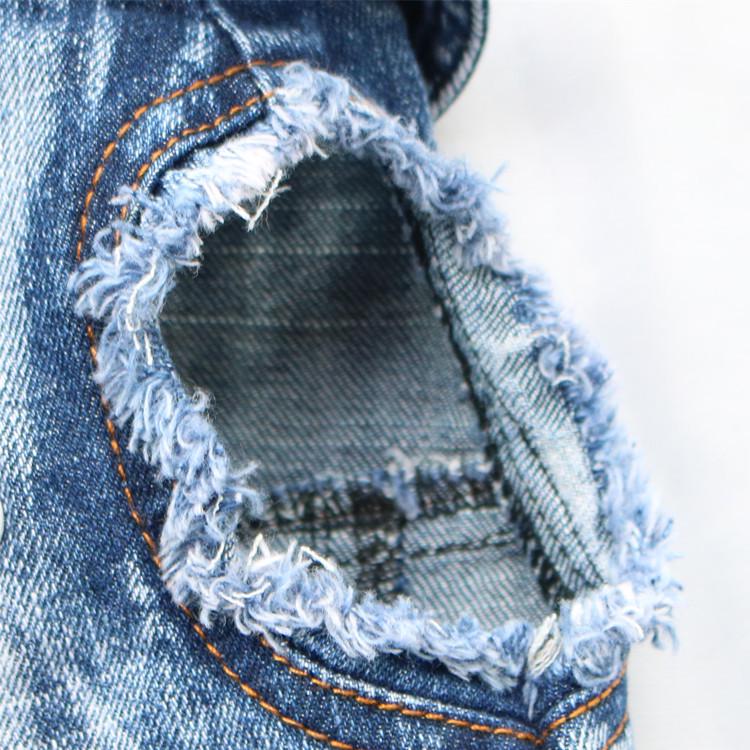 Denim Vest with Leash Ring for Pets: Panda, Kitty, Teddy & Dog Clothes for All Seasons