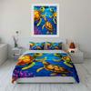 Colorful Sea Turtle Pattern Bedding Duvet Cover Set Duvet Cover Pillowcases  (1*Duvet Cover 2*Pillowcases, Without Duvet Insert)