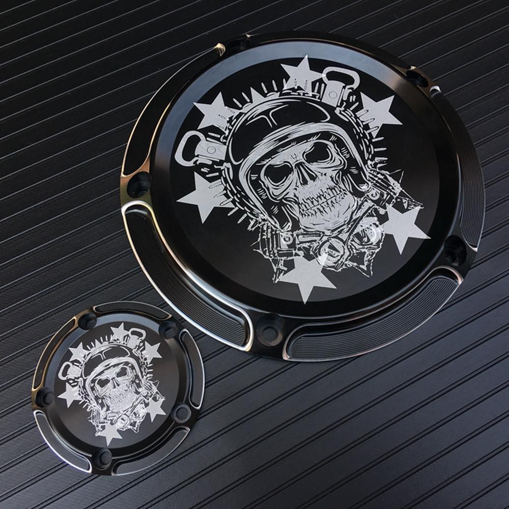 Aluminum Derby Cover Motorcycle Engine Timing Timer Cover For Harley Touring Electra Glide Dyna Softail Heritage Deluxe