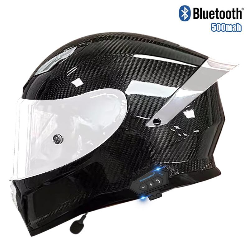 

Шолом з вуглеволокна Dot Повнолицевий шолом Легкий Локомотивний Туристичний Bluetooth Шолом для бігу Чоловічий та Жіночий Шолом на чотири сезони XXL