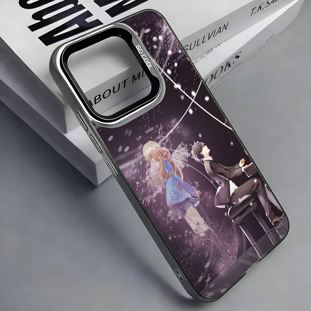 Y-Your lie IN A-APRIL Phone Case For iPhone 17,16,15,14,13,12,11 Plus,Pro Max,Colored Silver Phone Case