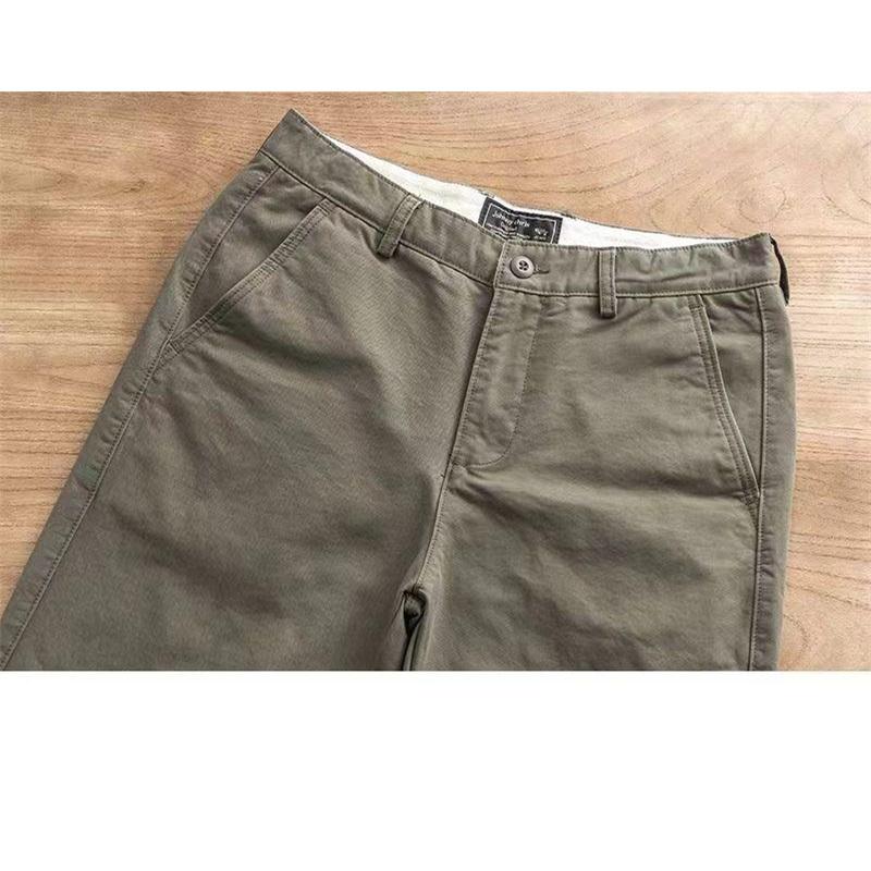 Men's Cropped Casual Pants Dark Grey Straight Slim Fit Business Commuter Trousers Daily Versatile