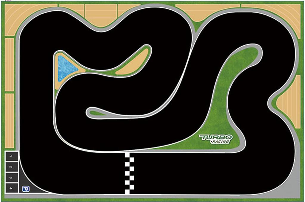 Hi-Tec Turbo Racing RC Truck Advance A 80x120cm, Genuine Turbo Racing Circuit Race Course Mat, Optional Parts, 1/76 Scale, 760050