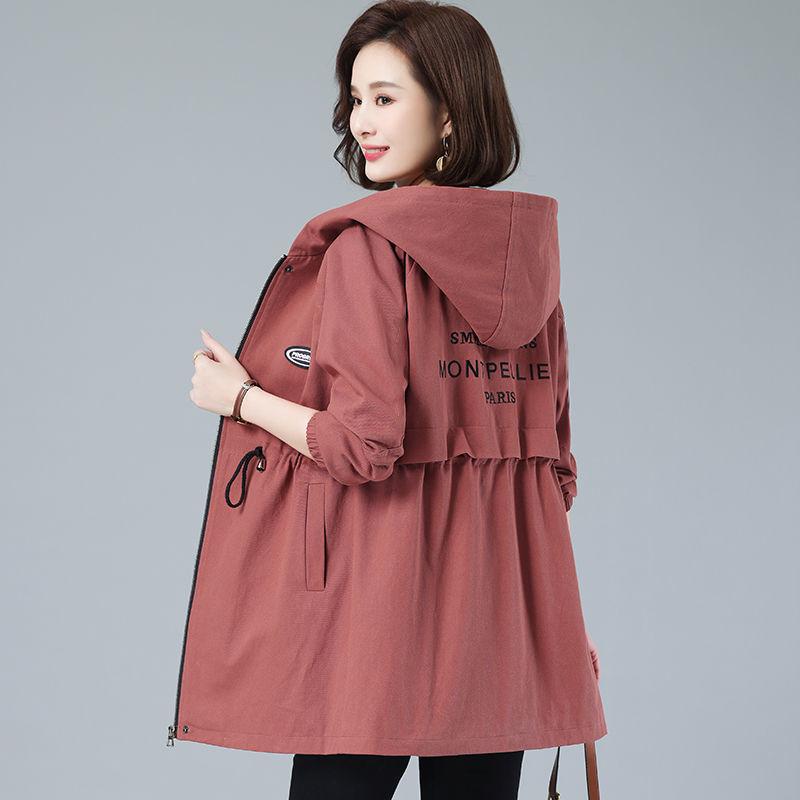 Trench Coat for Women Autumn Hooded Windbreaker Women Long Coat Women Autumn Spring Plus Size Abrigo Mujer Outerwear