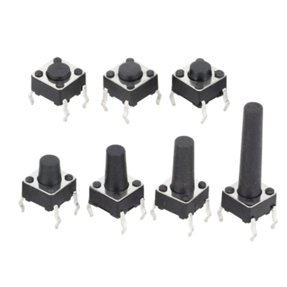 200pcs 4 Feet Key Switch Kit 6*6 Size Tact Push Button Switch Universal Switch Electronic Projects