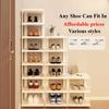 A Multi-layer Plastic Shoe Rack with Large Storage Capacity, Designed for Use In Homes and Dormitories