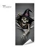 Large Vertical Decorative Stickers for Bins Halloween Wall Trash Can Decal Stickers, Spooky Skull Ghost Horror Creative Balcony Decals Outdoor Garbage
