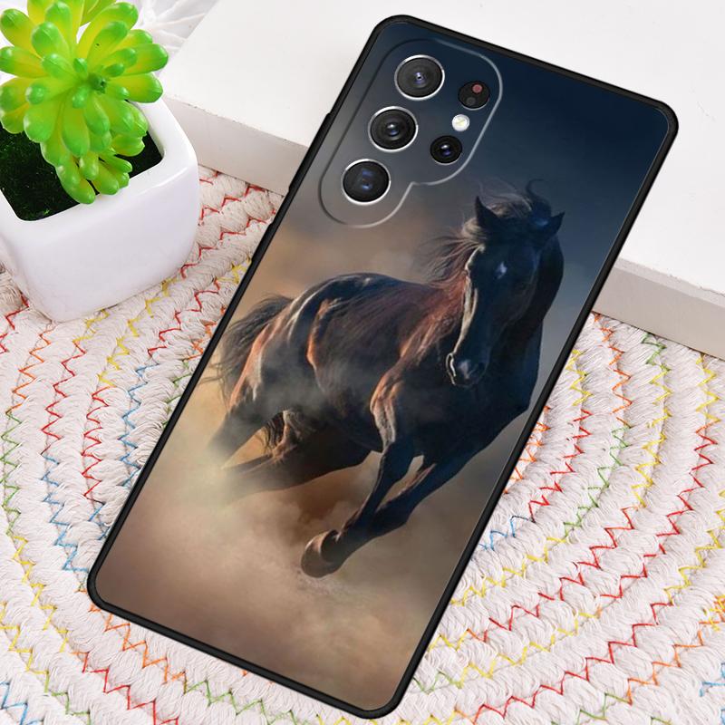 Running Horse Animal TPU Phone Case For Samsung Galaxy Note 10 Pro S26 S25 S24 S23 S22 Ultra Plus S21 FE S20 Shockproof Cover