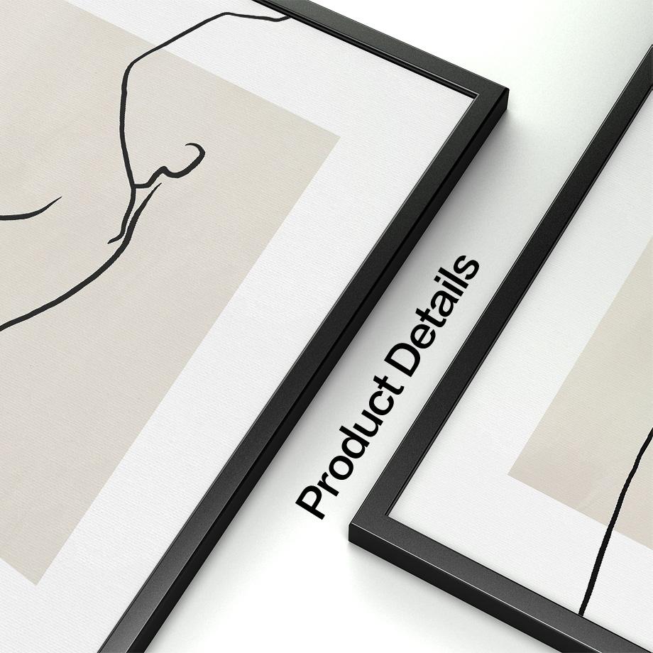 Minimalism Line Girl Heart Geometric Abstract Wall Art Canvas Painting Living Room Decoration Posters And Prints Wall Pictures