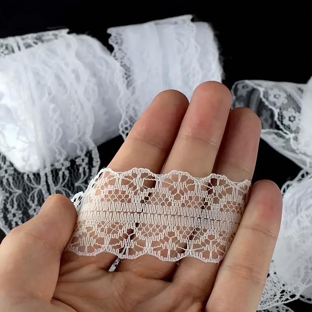 Hollowed-out Lace Ribbon Vintage Floral Lace Tape Cake Baking Ribbon DIY Sewing Fabric Gift Flower Wrapping Party Decorations