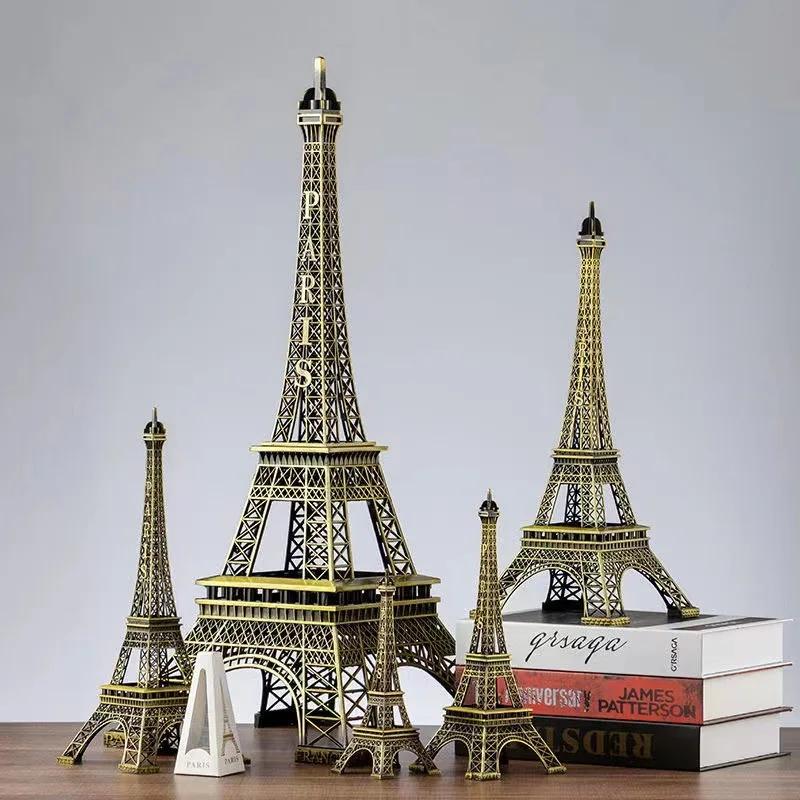 Bronzo Torre Eiffel Parigi Artigianato Metallico Accessori Decorazione Casa Statuetta Statua Modello Souvenir Design Interni Casa