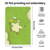Happy Duck on Grass Print Bath Towel, Quick Dry Absorbent Soft Towel
