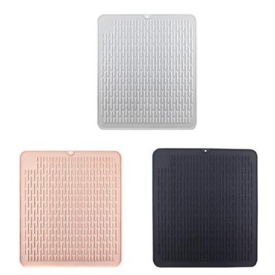 High Quality Silicone Dish Draining Mat Heat Resistant Silicone Draining Mat for Kitchen Dishes Utensils and Vegetables