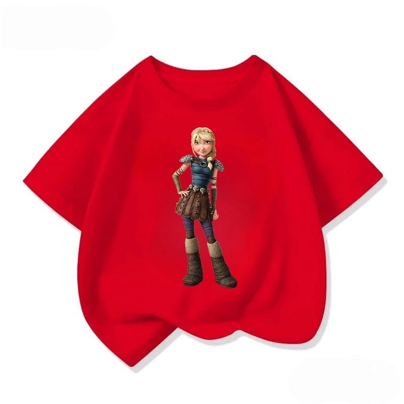 Relaxed Fit Children Short Sleeve T Shirt Kawaii Round Neck Lovely How To Train Your Dragon Graphic Street Style 3 To 14